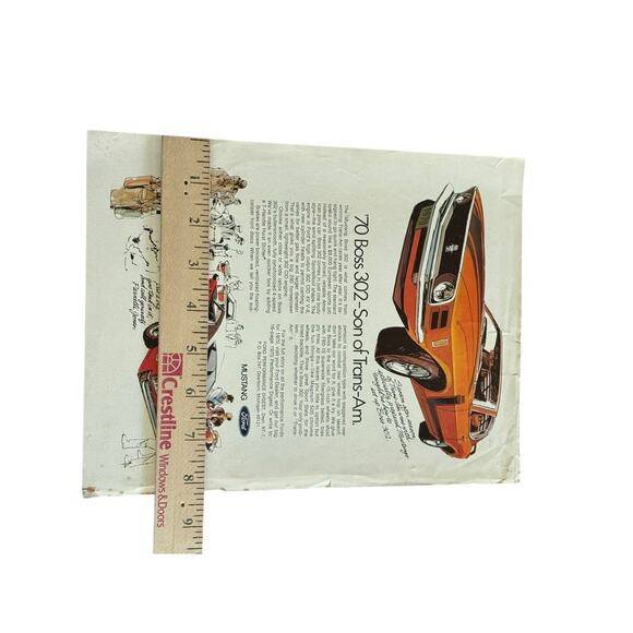 VTG Original 1970 Ford Mustang Boss 302 Print Ad Son of Trans-Am 4 Speed READ - Picture 8 of 8